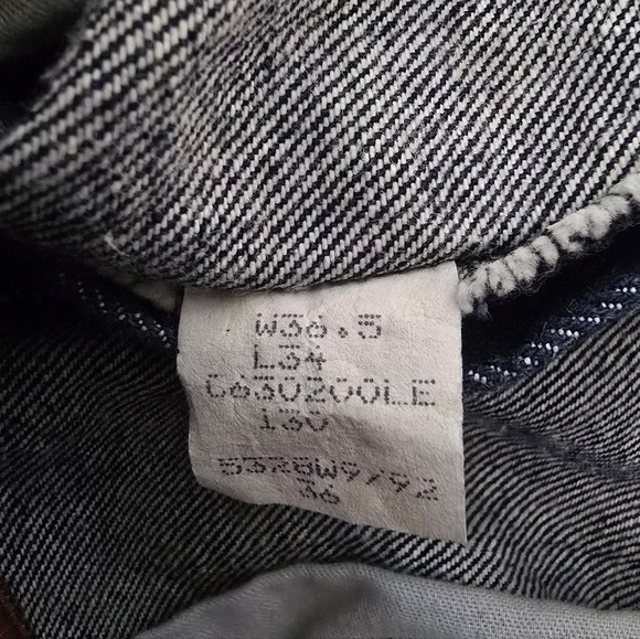 Vintage Lee Rider Denim Dark Wash Blue Jeans Mens 36.5X34 - Picture 11 of 11